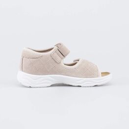 322212-22 Велюровые сандалии для девочки для девочки бежевый фото №2