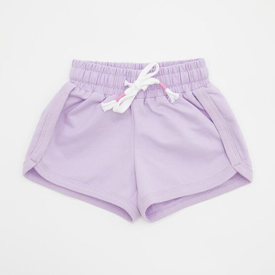 07862124-30 Детские шорты из трикотажного полотна футер для девочки сиреневый