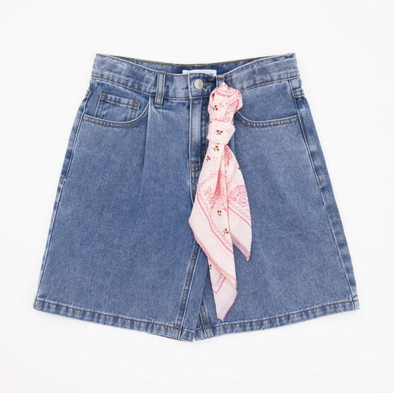 07862126-40 Джинсовые шорты для девочки для девочки голубой