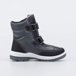 452099-57 Зимние ботинки на липучках для мальчики черный фото №2