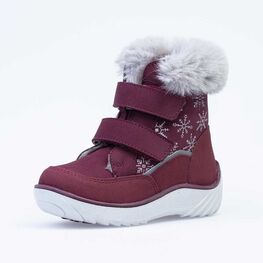 352254-55 Сапожки для девочки бордовый