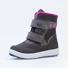 654985-43 Мембранные ботинки для девочки серый