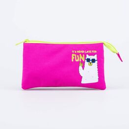 06805011-20 Пенал школьный Лама для девочки фуксия