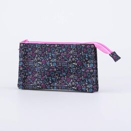 06805011-21 Пенал школьный черный для девочки черный