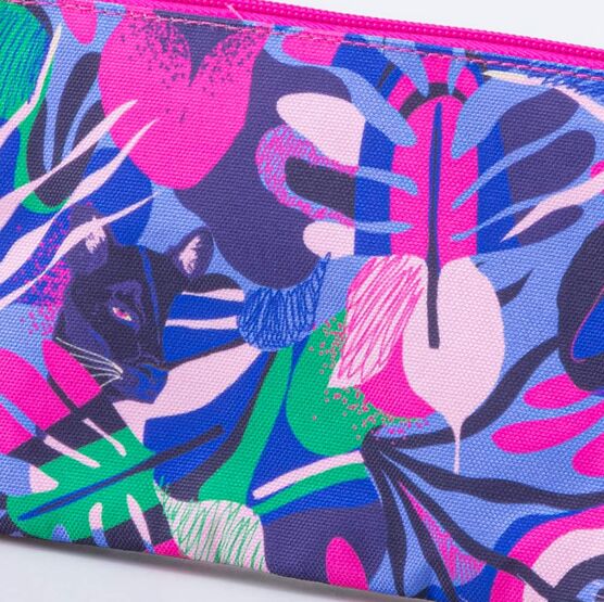 06805011-22 Пенал школьный Тропики для девочки фуксия фото №5