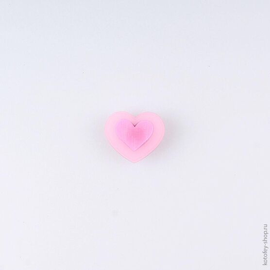 03014005-40 Украшение для обуви Сердце для девочки розовый