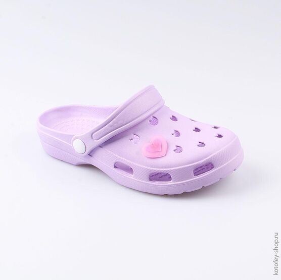 03014005-40 Украшение для обуви Сердце для девочки розовый фото №2