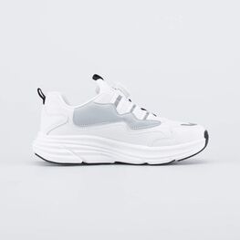 644472-71 Белые кроссовки с системой быстрой шнуровки для мальчики бел-чер фото №2