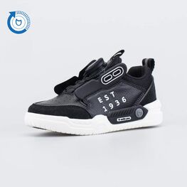 644474-71 Кожаные кроссовки на белой подошве 1936 для мальчики черный