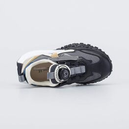 644475-71 Кроссовки буст подростковые для мальчики сер-чер фото №4