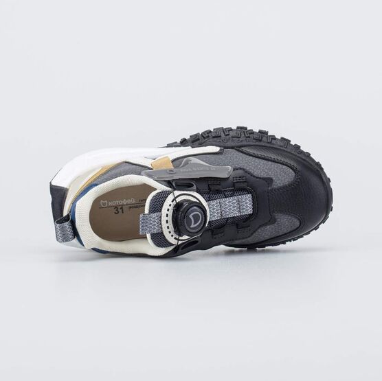 644475-71 Кроссовки буст подростковые для мальчики сер-чер фото №4