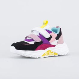 644378-73 Детские кроссовки на липучках для девочки разноцветный