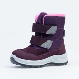 254043-45 Зимние ботинки с мехом для девочки фиолетовый