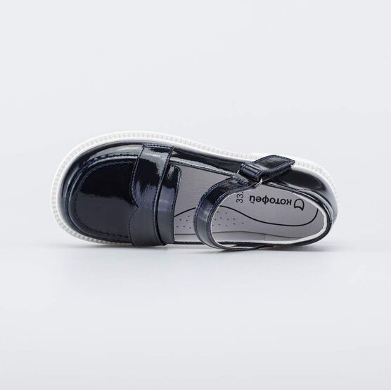 632365-22 Лакированные туфли в школу для девочки синий фото №4