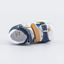 022135-24 Сандалии для первых шагов Динозаврики для мальчики разноцветный фото №4