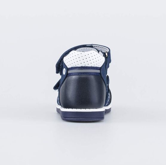 022145-22 Кожаные сандалии Первые шаги для мальчики синий фото №5