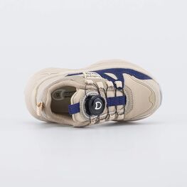 644516-13 Кроссовки с быстрой шнуровкой для мальчики бежевый,синий фото №4