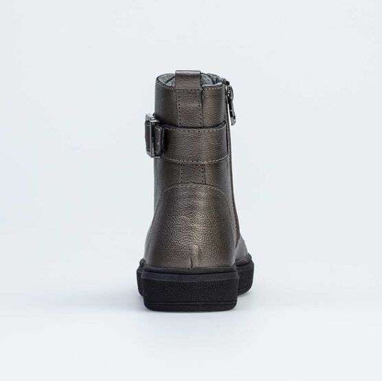 652165-34 Кожаные утепленные ботинки для девочки для девочки бронзовый фото №5