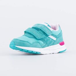 344408-71 Кроссовки со вставками из натуральной кожи для девочки бирюзовый