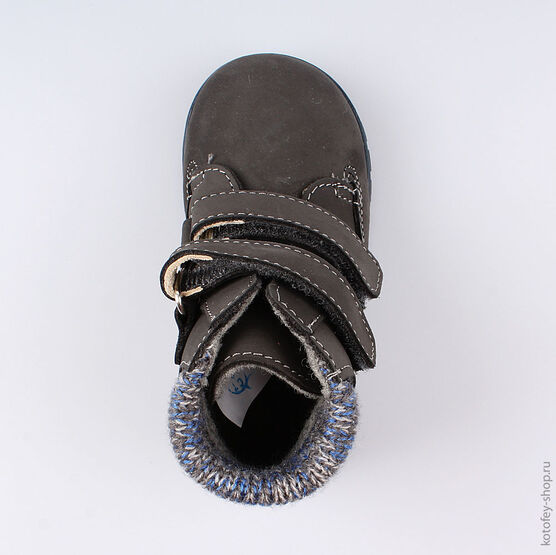 152224-32 Ботинки для мальчики серый фото №4