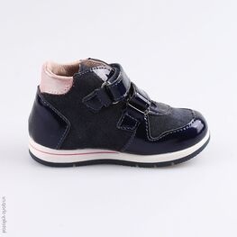 152190-25 Ботинки для девочки син-роз фото №2