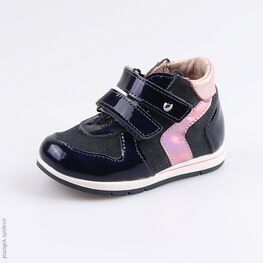 152190-25 Ботинки для девочки син-роз