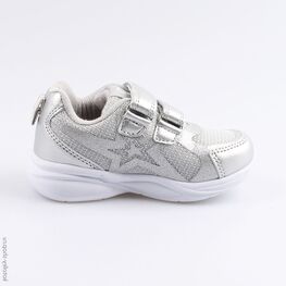 344214-73 Кроссовки с LED-подсветкой на подошве для девочки серебрист. фото №2