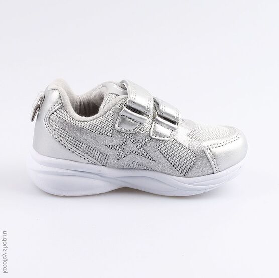 344214-73 Кроссовки с LED-подсветкой на подошве для девочки серебрист. фото №2