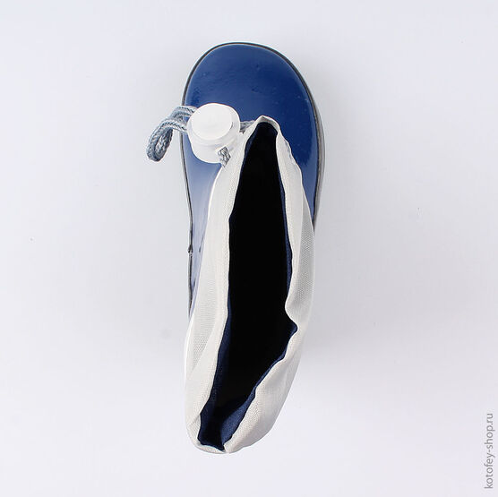 166096-11 Резиновые сапоги Енот для мальчики син-сер фото №4