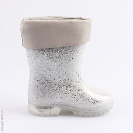 266020-11 Резиновые сапоги с LED-подсветкой для девочки серебрист. фото №2