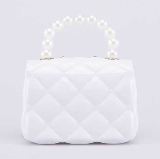 02802360-40 Мини сумка Жемчуг белый для девочки белый фото №3