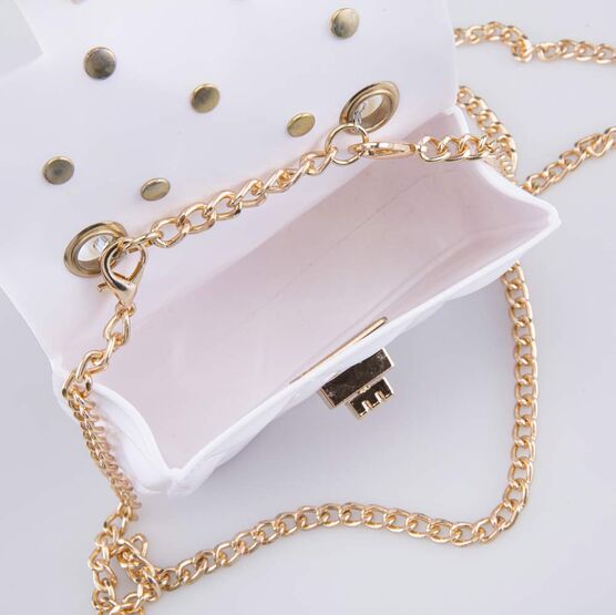 02802360-40 Мини сумка Жемчуг белый для девочки белый фото №4