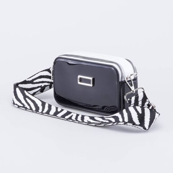 02802364-40 Сумка кросс-боди черно-белый для девочки черный + белый фото №2