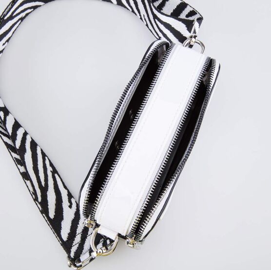 02802364-40 Сумка кросс-боди черно-белый для девочки черный + белый фото №4