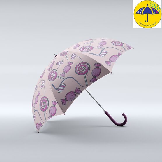 03807080-40 Зонт детский Конфетки розовый для девочки розовый фото №2