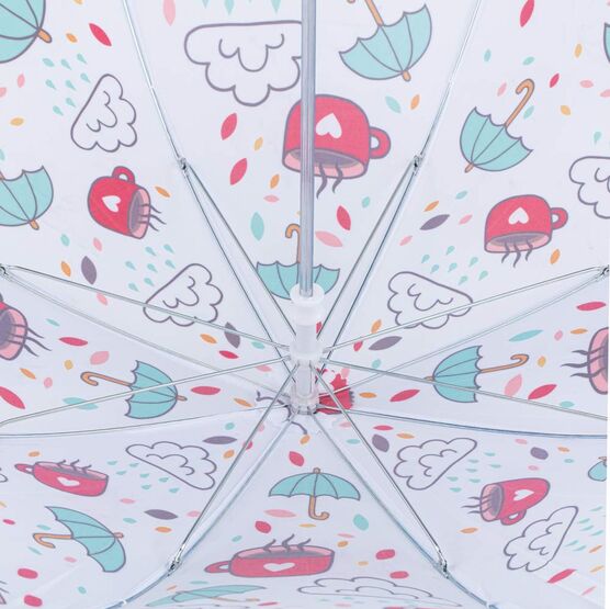 03807087-40 Зонт детский Дождик белый для девочки белый фото №3