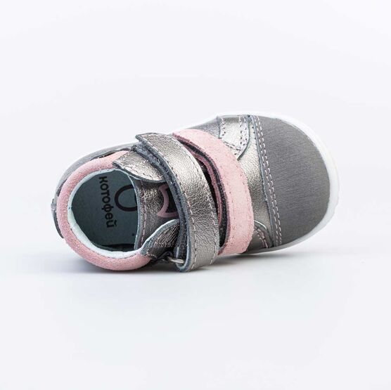 052144-23 Ботинки для девочки роз-срб фото №4