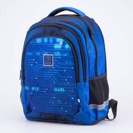 02704296-40 Рюкзак школьный Информатика для мальчики синий фото №2