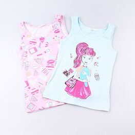 07854001-40 Комплект из 2-х маек, цветной для девочки разноцветный