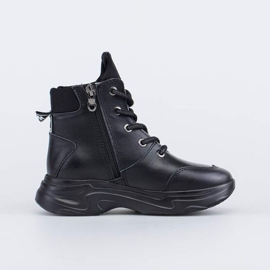 552293-33 Утепленные ботинки для девочки на весну/осень для девочки черный фото №2