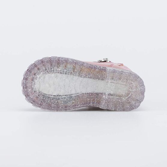 152292-30 Утепленные кожаные ботинки для девочки для девочки розовый фото №3