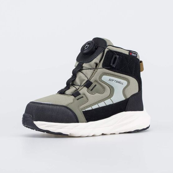 454075-82 Утепленные ботинки с SoftShell и Тинсулейт для мальчики черный + оливковый