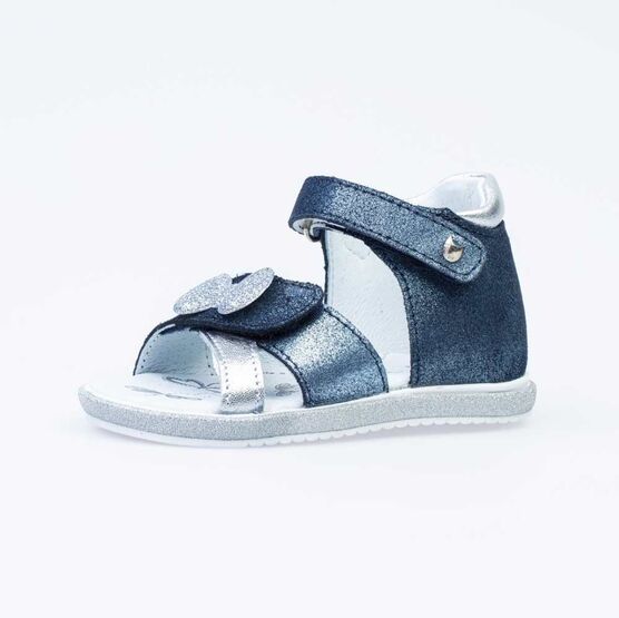 122156-22 Нарядные босоножки для девочки для девочки син-срб