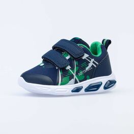 144144-71 Кроссовки с LED-подсветкой на подошве для мальчики син-зел
