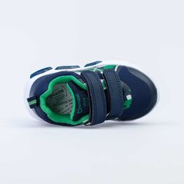 144144-71 Кроссовки с LED-подсветкой на подошве для мальчики син-зел фото №4