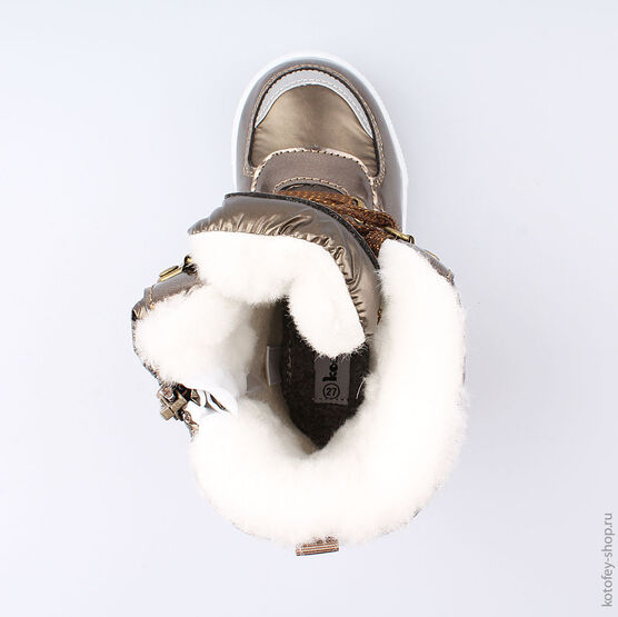 464920-42 Мембранные сапожки для девочки золотой фото №4