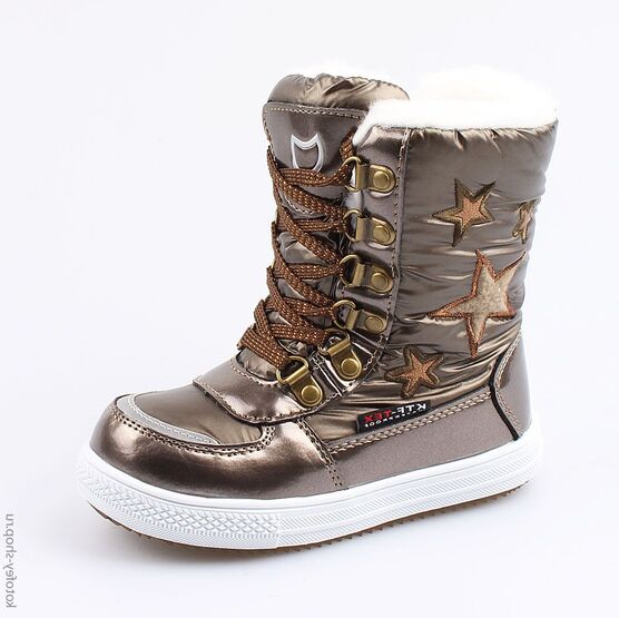 464920-42 Мембранные сапожки для девочки золотой