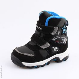 254957-42 Мембранные ботинки для мальчики чер-сер