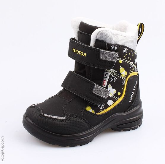 254953-42 Мембранные ботинки для мальчики чер-жел