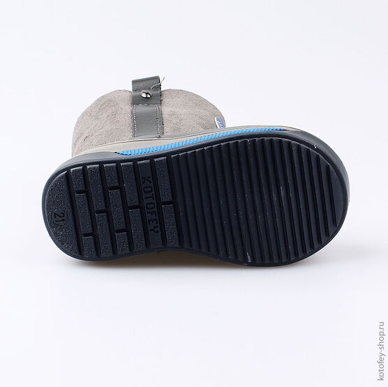 162058-41 Сапожки для мальчики серый фото №3